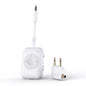 MEE audio Connect Air Pro (2 PACK) Bluetooth Wireless Audio Transmitter & Receiver for AirPods or Bluetooth Headphones, 2-in-1 Adapter with Detachable Cable for 3.5mm devices on Airplanes, Black&White