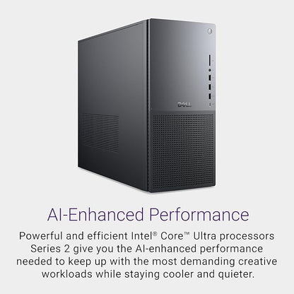 Dell Tower Plus EBT2250 Desktop Computer - Series 2 Intel Core Ultra 9 285 24-Core Processor up to 5.6 GHz, 16GB DDR5 RAM, 4TB NVMe SSD, NVIDIA GeForce RTX 4060 8GB GDDR6, Windows 11 Home, Graphite