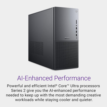 Dell Tower Plus EBT2250 Desktop Computer - Series 2 Intel Core Ultra 9 285 24-Core Processor up to 5.6 GHz, 64GB DDR5 RAM, 16TB (2 x 8TB) SSD, Intel UHD Graphics, Windows 11 Pro, Graphite