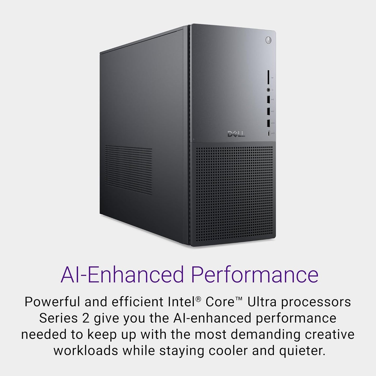 Dell Tower Plus EBT2250 Desktop Computer - Series 2 Intel Core Ultra 9 285 24-Core Processor up to 5.6 GHz, 32GB DDR5 RAM, 8TB SSD, Intel UHD Graphics, Windows 11 Pro, Graphite - EBT 2250