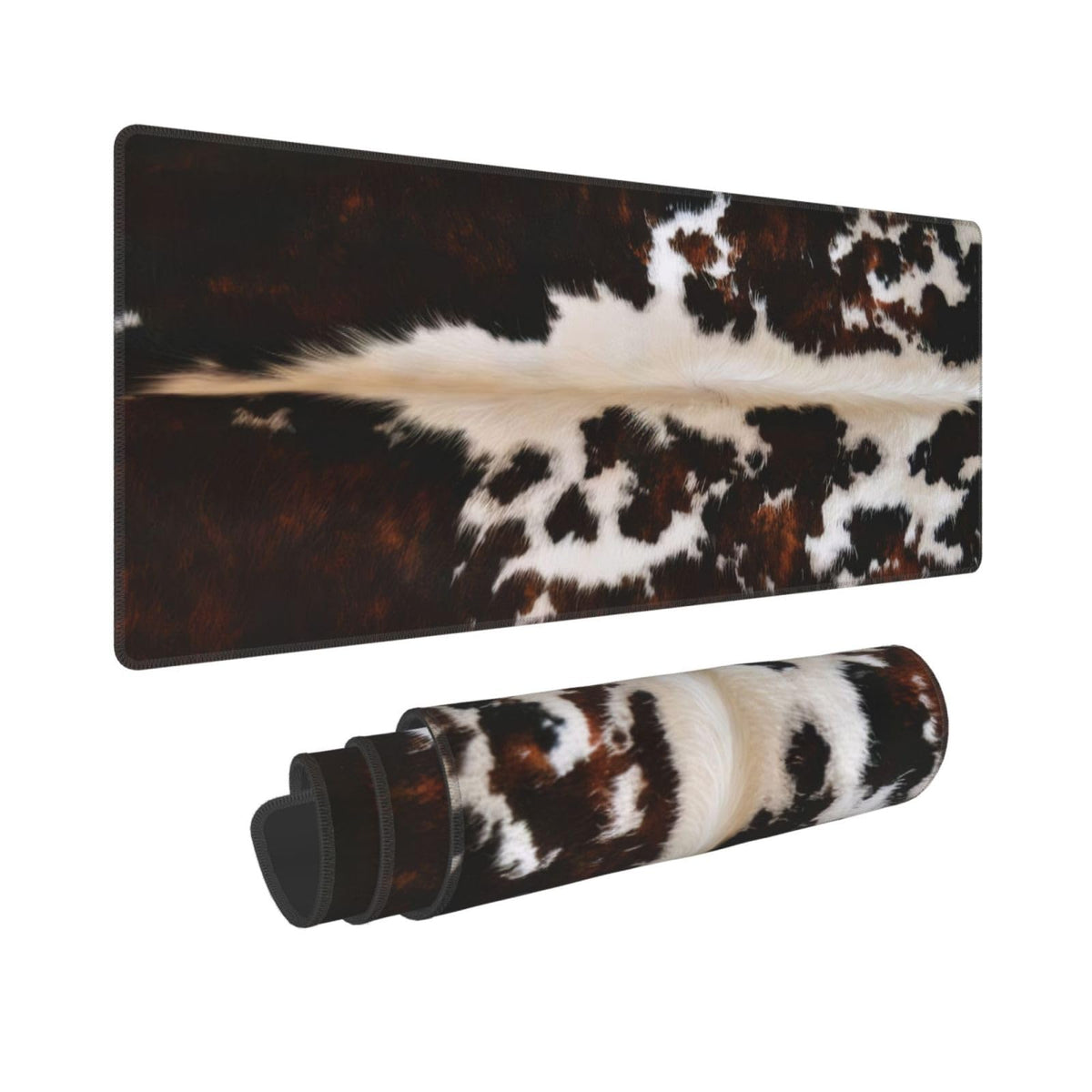 PPZCXWP Cowhide Mouse Pad Extended Large 31.5x11.8 Faux Fur Desk Mat