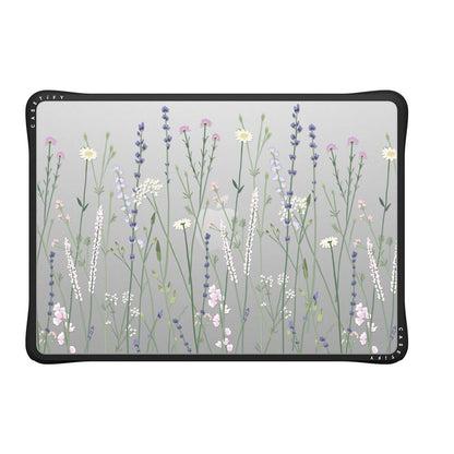 CASETiFY Impact MacBook Air 13.6" (M2-M5) Case [Cushioned Impact Corners/Scratch-Resistant/Anti-Slip Grip] - Gigi Garden Florals - Clear Black
