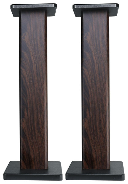 Rockville RHT28D Pair 28" Bookshelf Home Theater Speaker Stands, Dark Wood