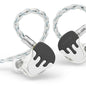 BASN BmasterX 3.5mm 4.4mm in Ear Audio Monitors Earphones (Black/White)