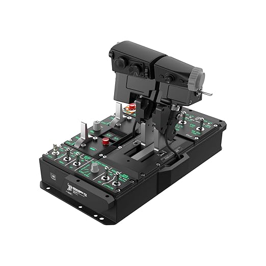 WINWING Orion2 HOTAS Metal Warthog: StriktAce EX II Metal Throttle Grip - Unprecedented Immersive Flight Experience, 57 Physical Switches, Four-Speed Dial Wheel Switch,With Dual Throttle Connectors