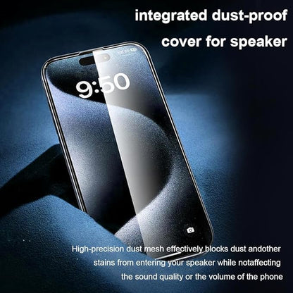 OneFish Screen Protector for Iphone 16 Pro Max, HD Clarity Tempered Glass Film 9H+ Hardness, with Hassle-Free Installation Frame, Dust-Free Bubble-Free Anti-Fingerprint, 2Pack