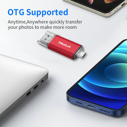 32GB 3 Pack FAT32 USB C Thumb Drive for iPhone 15/Mac,Laptops,Tablets,PC
