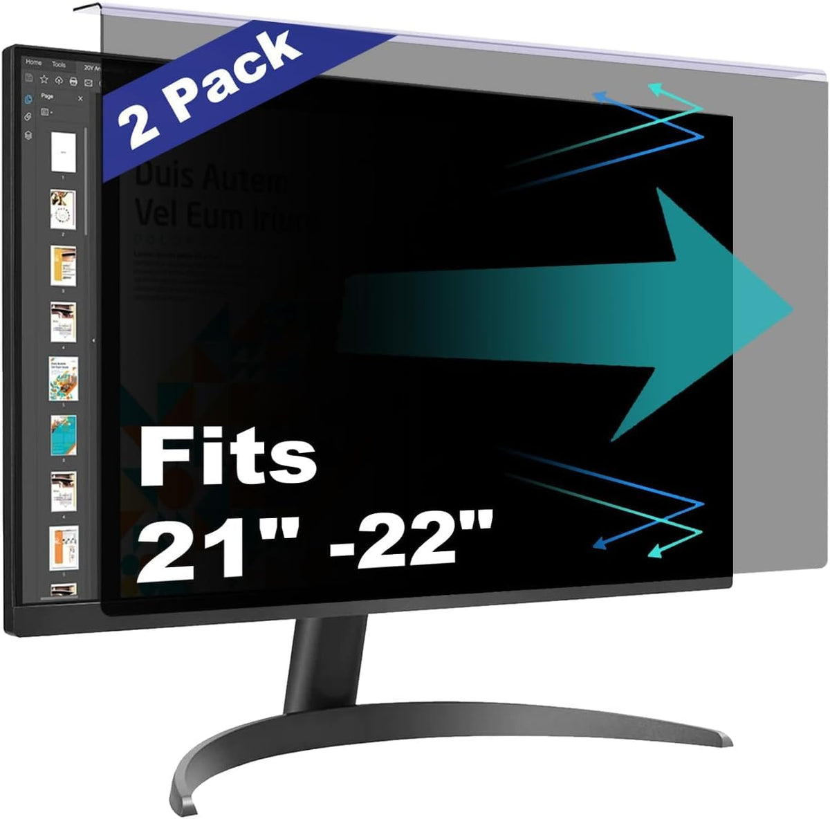 2 Pack Computer Privacy Screen Shield Compatible for 23.6/23.8/24 Inch 16:9