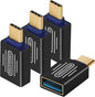 4-Pack USB C to USB Adapter(Gold-Plated),Thunderbolt 3 Male to USB 3.0 Female OTG Adapter for MacBook Pro,iMac,iPad Pro,Pixelbook,Chromebook,Microsoft Surface Go and Other Type C Device(Black)