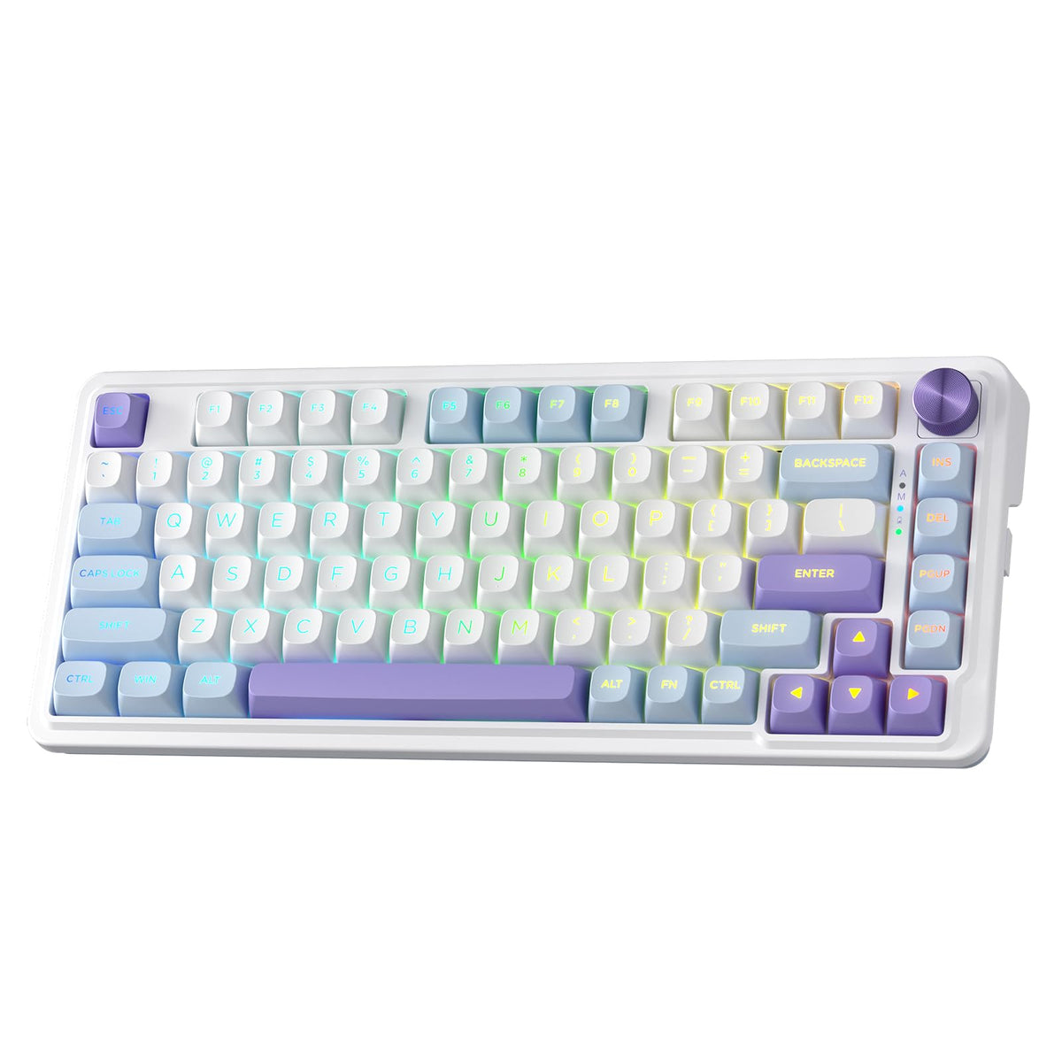 Redragon K673 PRO Wireless 81-Key RGB Gasket Gaming Keyboard, Scroll Knob
