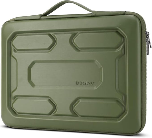 DOMISO 17 inch Laptop Sleeve with Handle Shockproof Waterproof EVA Protective Case for 17.3" ZBook Fury 17.3 G8/MSI GS73VR Stealth Pro/HP Envy 17/LG Gram 17"/ROG Strix GL702VS, Green