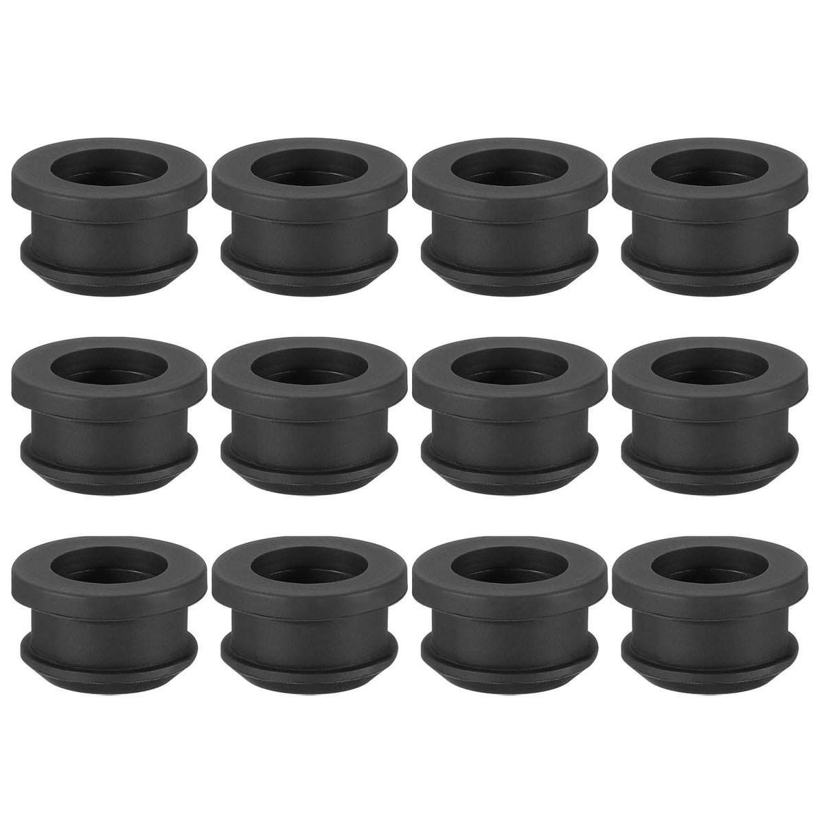 PATIKIL 32.6mm / 1-1/4 Inch Drill Hole,1 Inch ID Rubber Grommets, 3Pcs Top Hat Grommet for Wiring Eyelet Ring Gasket Automotive Firewall Cable Hole Plugs Wires Protection, Black