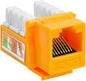 Cmple - RJ45 Keystone Jack 90 Degree Cat6 Keystone Jack Insert Punch Down RJ45 Connectors Female for Wall Plates, Patch Panels, Patch Cables, Ethernet Cables - Yellow