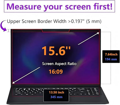 Magnetic Detachable Laptop Privacy Screen (For 15.6")
