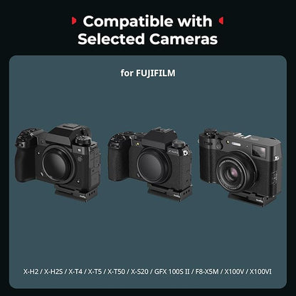 SMALLRIG Mount Plate for AirTag, Quick Release Camera Mount Baseplate for Arca-Type, Built-in EVA Pad, 1/4"-20 Screws, for FUJIFILM X-H2 / X-T4 / X-T5 / X-T50 / GFX 100S II / F8-X5M / X100V - MD5425