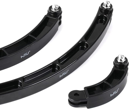 HSU 3 in 1 Curved Extension Arm Kit, Extension Pivot Arm Adjustable Monopod Bracket for GoPro Hero 13/12/11/10/9/8/7/6/5 Black, Session 5/4, DJI Osmo Action and More