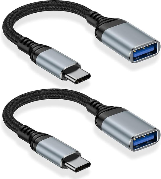 USB C to USB Adapter Type C OTG Cable for iPhone 17 Pro Max/Air/16 Pro Max/16Plus/16e/15,Samsung A17/A16/S25/S24, USBC to Usb A OTG Adapter for Android,Camera,Card Reader,Flash Drive,Keyboard,Mac,Hubs