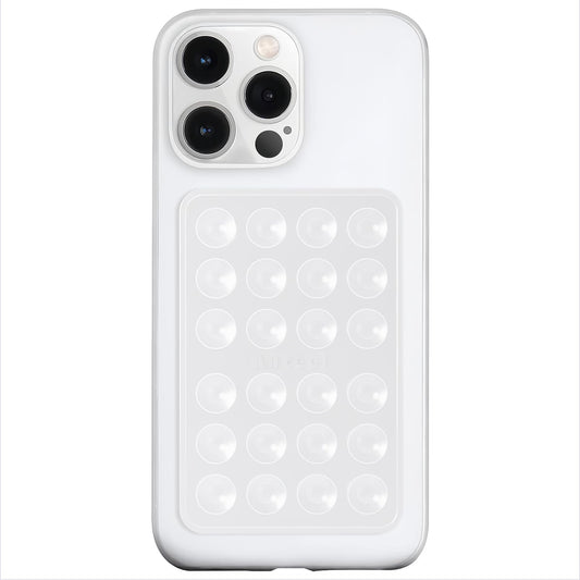 PKYAA Silicone Suction Phone Case Adhesive Mount, Upgraded Super Strong Grip, Durable, Easy to Use, Hands-Free Sticky Phone Holder for Selfies, Tiktok Videos, 2.56"x3.94" (Translucent)