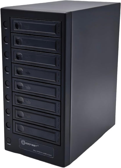 USB 4.0 (40Gbps) Type-C 8 Bay 2.5 Inch and 3.5 Inch SATA Hard Drive External Hard Drive Enclosure