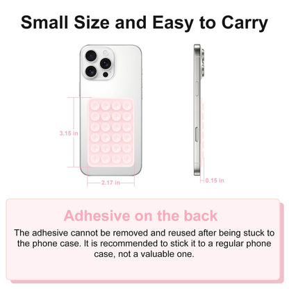 Giumel 2PCS Silicone Suction Phone Case Mount,Non Slip Suction Cup, Hands-Free Phone Accessories Holder for Selfies and Videos,Silicone Adhesive Stand Sticky for Cell Phone Transparent