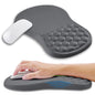 Kuosgm Ergonomic Mouse Pad Wrist Support with Memory Foam Massage Bulge, Carpal Tunnel Pain Relief Mousepad Wrist Rest for Mouse(12x8 inch, Pink Flowers)