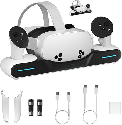 Charging Dock for Meta Quest 3/3S Charging Station Magnetic Charger for Meta Quest 3/3S Accessories Charging Stand