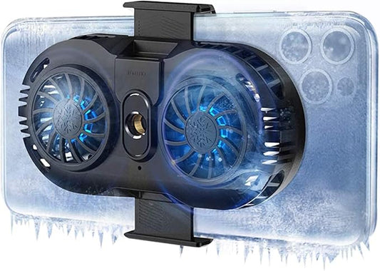 Neveika Plug-in Phone Cooler, Cellphone Radiator with Dual Semi-Conductor Cooling Chip, Mobile Phones with a Width of 6 to 7.5cm for Tiktok Live Streaming, Outdoor Vlog, Mobile Gaming.