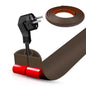 Floor Cord Cover Cable Cavity Self Adhesive Cord Hider Floor 10FT Floor Cable Management Power Cord Protector Floor Electric Cord Covers for Offices, Gym, Exhibitions (CoffeeBrown, 0.78" x 10')