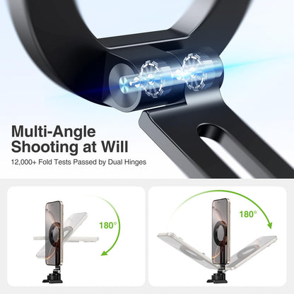 elitehood Magnetic Phone Tripod Mount, Magsafe iPhone Cold Shoe Arca Mount