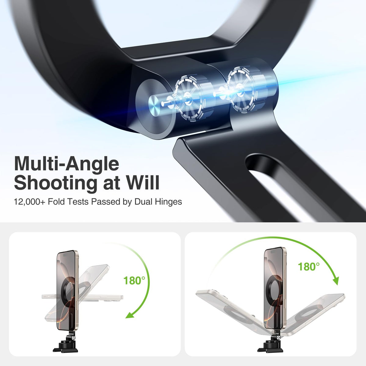 elitehood Magnetic Phone Tripod Mount, Magsafe iPhone Cold Shoe Arca Mount
