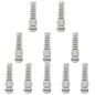 LeMotech 10Pcs NPT 3/8" IP68 Waterproof Cable Gland Flex Spiral Strain Relief Grey Nylon Joint with Gaskets for 5-10mm Wire Thread