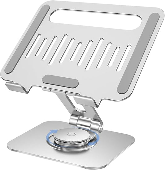 Gorablix Aluminum Tablet Stand, 360° Rotating iPad Holder Fits 4-13"