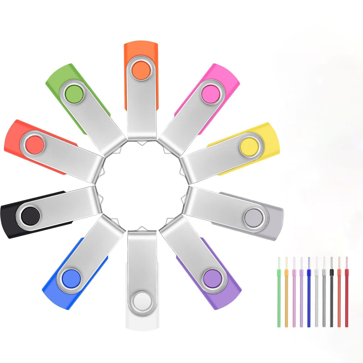FEBNISCTE Memory Stick 1GB USB Flash Drive Bulk 10 Pack - Bulk 1 GB USB 2.0