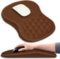 Hokafenle Ergonomic Mouse Pad Wrist Support with Massage Design, Wrist Rest Pain Relief Mousepad with Memory Foam&Non-Slip PU Base, Mouse Pads for Wireless Mouse & Desk (12x8 inch,Olive Green)
