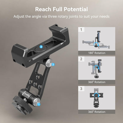 SMALLRIG Universal Phone Holder Mount with Cold Shoe - 4382