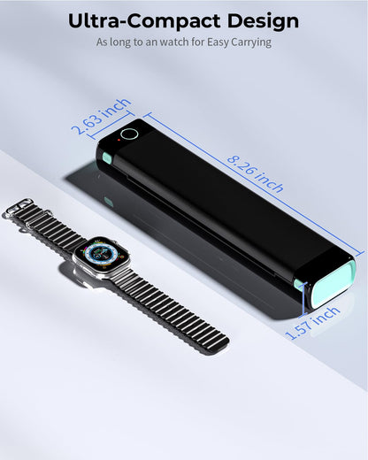 Phomemo Portable Printers Wireless for Travel - Bluetooth Thermal Printer Supports 8.5" X 11" Letter, Inkless Printer Compatible with Phone Laptop for Home Use Car School Office, Come with Carry Case