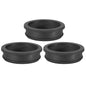 PATIKIL 32.6mm / 1-1/4 Inch Drill Hole,1 Inch ID Rubber Grommets, 3Pcs Top Hat Grommet for Wiring Eyelet Ring Gasket Automotive Firewall Cable Hole Plugs Wires Protection, Black