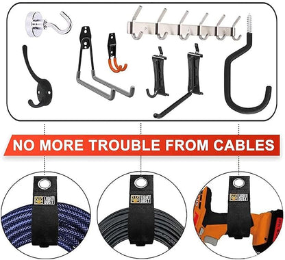 22PCS Heavy Duty Storage Straps Garage Organization Tool Organizers and Storage Fastening Straps Cord Wrap Keeper, Cable Straps for Cords, Hoses, Rope, RV, Boat, and Garage Storage and Organization
