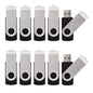 KALSAN 64GB USB Flah Drives 10 Pack USB 2.0 Memory Sticks Bulk-Black