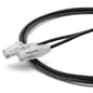TRUECABLE Cat6 Component Rated Patch Cable, Unshielded (U/UTP), 7ft, Black, 28AWG Solid Copper, Snagless 10G High-Speed Ethernet Cable, PoE++ 4PPoE 100W, UL Listed, RoHS-3, 1 Pack