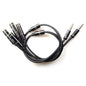 REXUS Black 2-Pack 3.5mm Y Splitter Stereo Audio Cable 4-Pole Male to 2 Female for Headphone, Headset Splitter Adapter Extension Aux Cable, Compatible MobilePhone and New Laptop(M22F35Hx2)