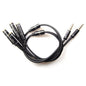 REXUS Black 2-Pack 3.5mm Y Splitter Stereo Audio Cable 4-Pole Male to 2 Female for Headphone, Headset Splitter Adapter Extension Aux Cable, Compatible MobilePhone and New Laptop(M22F35Hx2)