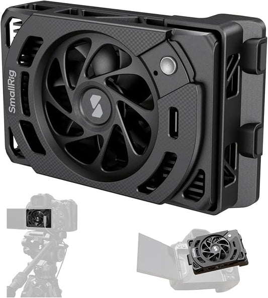 SMALLRIG R50 V / R5 II/ R5 / R50 / PowerShot V1 Camera External Cooling System with Dual-Speed Modes, Snap-On Cooling Fan with TEC Cooling Module for Sony ZV-E1/ A7 IV/ A6700/ FX3-5063