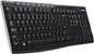 Logitech K270 Wireless Keyboard for Windows, 2.4 GHz Wireless, Full-Size, Number Pad, 8 Multimedia Keys, 2-Year Battery Life, Compatible with PC, Laptop, Black
