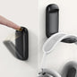 Lamicall Headphone Stand, Sticky Headset Holder - [Foldable & Compact] Headphone Holder Hook Mount, Adhesive Hanger Clip Under Desk, Earphone Clamp for Airpods Max, HyperX, Sennheiser, Black