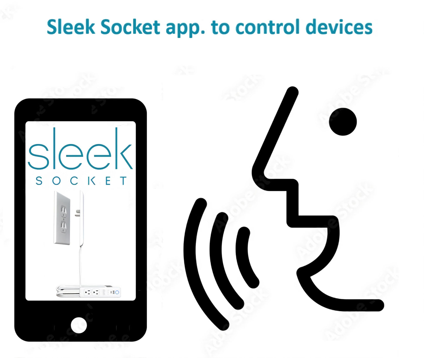 Smart Sleek Socket: Universal Outlet Concealer with Wi-Fi Smart Power Strip