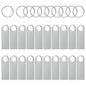 ABLAZE 8GB Flash Drive 10 Pack, Metal USB 2.0 Thumb Drives with Keychains