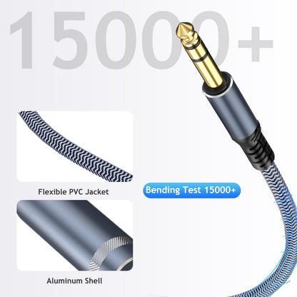 TAISUSAN 1/4 inch 10ft Stereo Headphone Guitar Cable, Male to Female, Quarter inch Headphone Extension