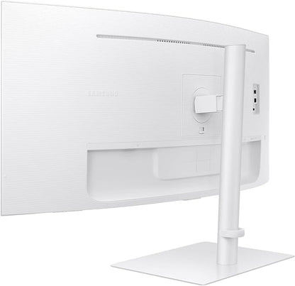 Samsung 34” ViewFinity (S65TC) Series Ultra-WQHD 1000R Curved Computer Monitor, HDR10, 100Hz, AMD FreeSync, Thunderbolt 4, Height Adjustable Stand, Built-in Speakers, Eye Care, LS34C650TANXGO, 2024