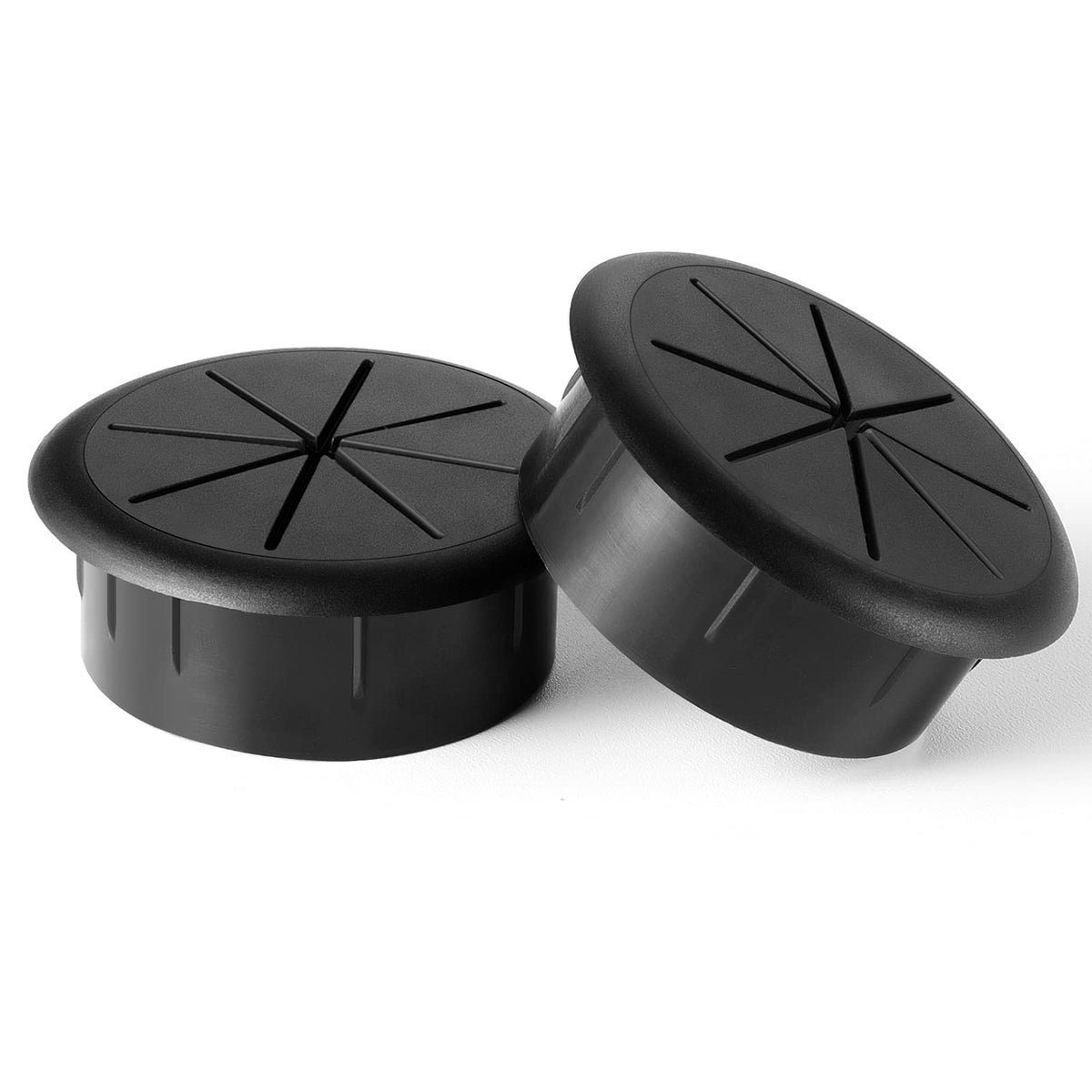 HYCC 10 Pack 2 Inch Flexible Desk Grommet,Organize Wires and Cables on Office Equipment, Computer Components, Entertainment Systems Effectively - Color: Black